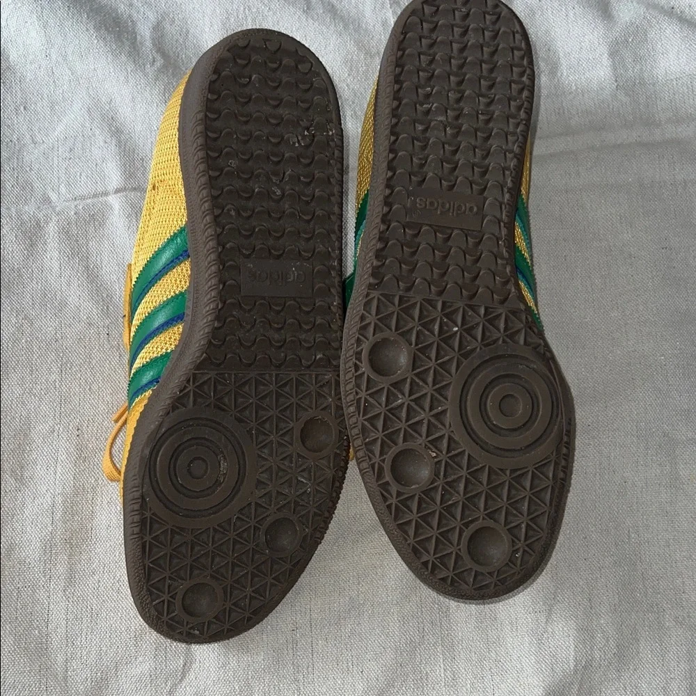 Adidas Samba OG Sneakers Size 9 Yellow Green Excellent Condition